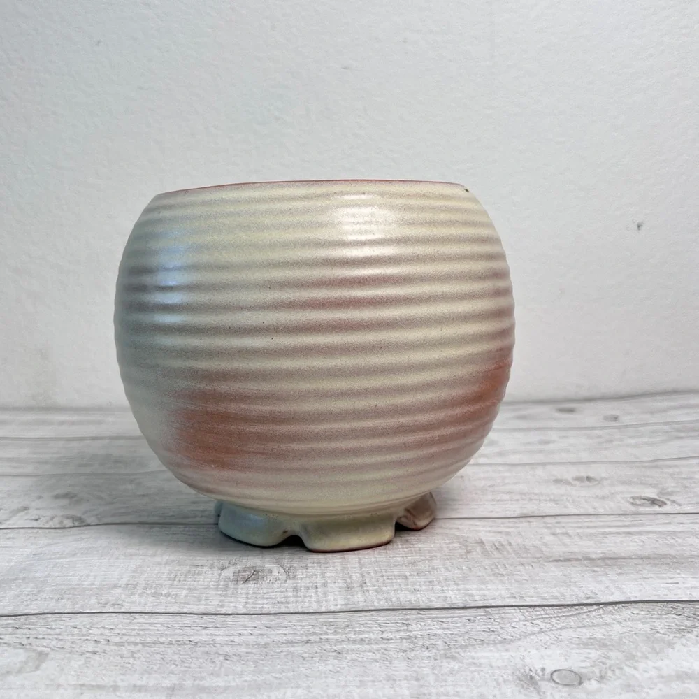 Vintage Frankoma Pottery‎ Beehive Vase 70-B Prairie Green Ribbed Medium 6